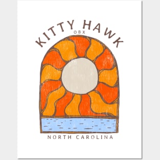 Kitty Hawk, NC Summertime Vacationing Burning Sun Posters and Art